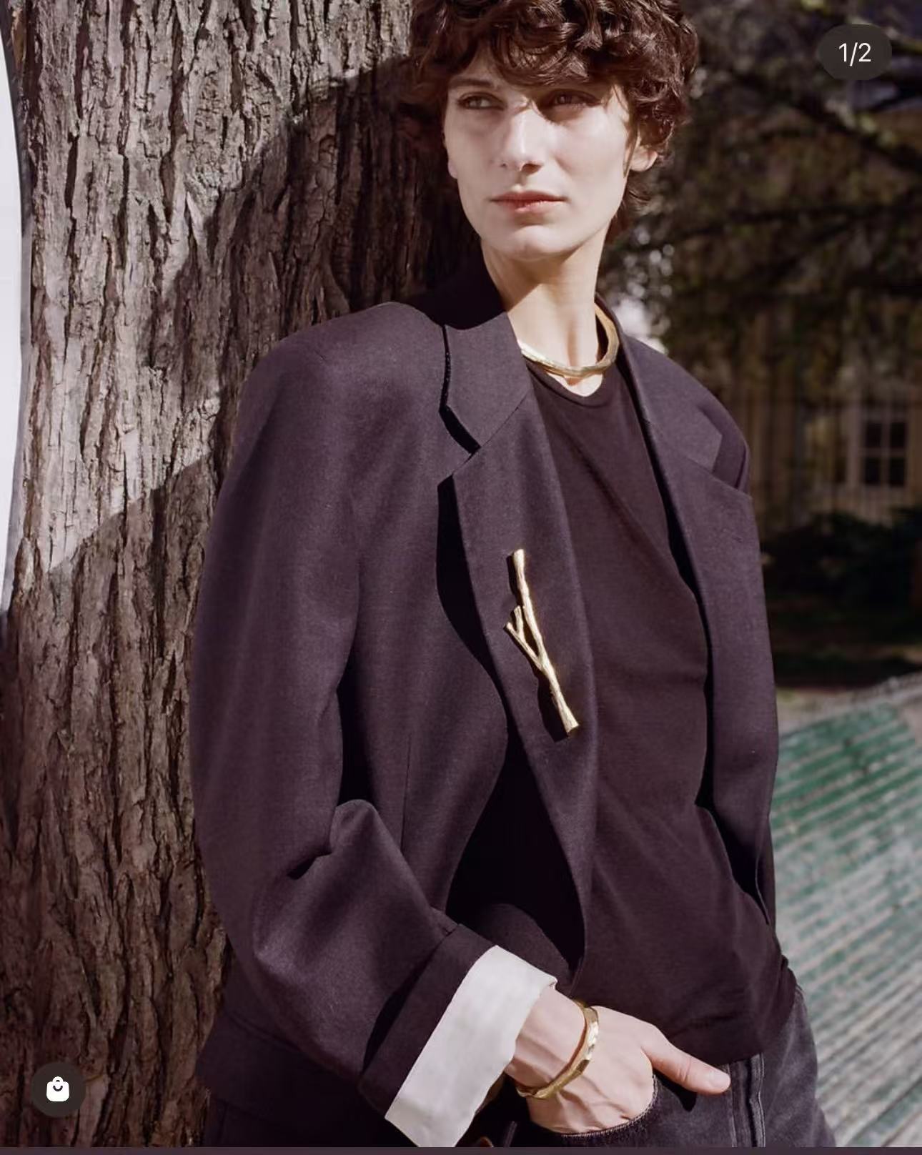 Vintage Gilded Branch Brooch - floysun