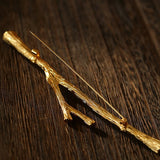 Vintage Gilded Branch Brooch - floysun