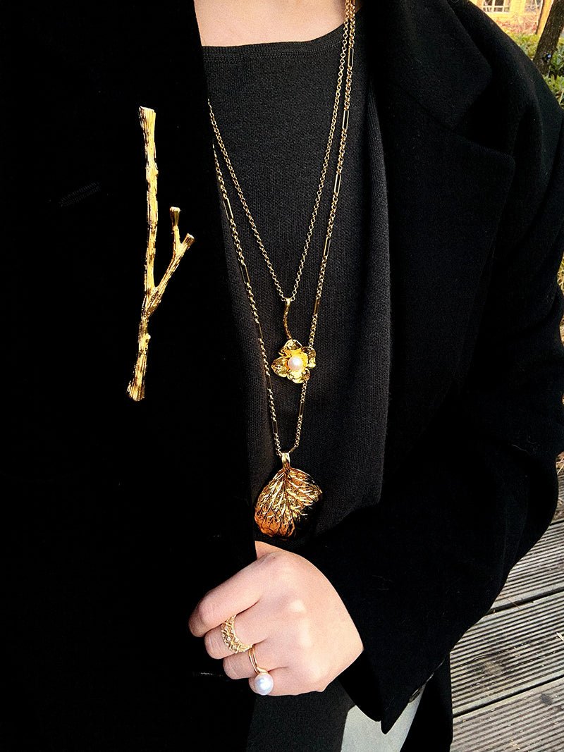 Vintage Gilded Branch Brooch - floysun