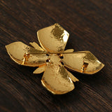 Vintage Gilded Pearl & Mother of pearls Floral Brooch - floysun