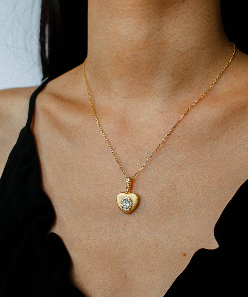 Vintage Gleam Heart Pendant Necklace - floysun