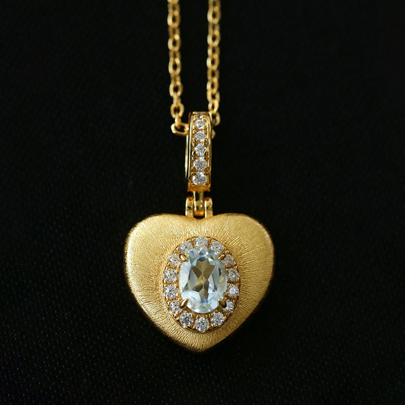 Vintage Gleam Heart Pendant Necklace - floysun
