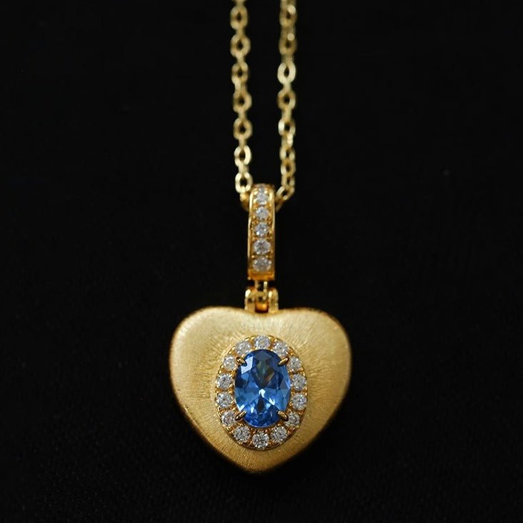 Vintage Gleam Heart Pendant Necklace - floysun