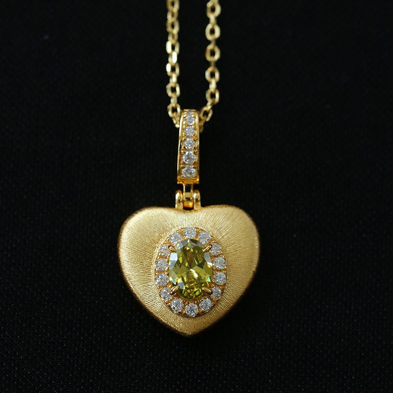 Vintage Gleam Heart Pendant Necklace - floysun
