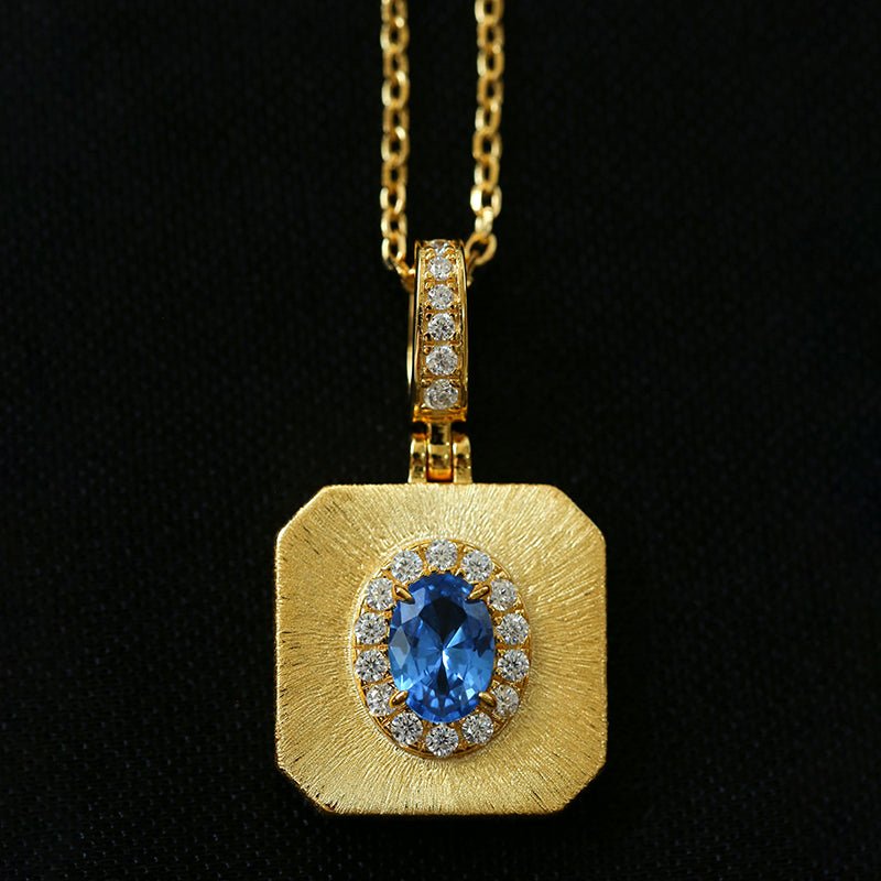 Vintage Gleam Square Pendant Necklace - floysun
