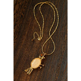 Vintage Gold Crystal Statement Bird Necklace - floysun