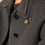 Vintage Gold Poppy Crystal Brooch - floysun