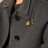 Vintage Gold Poppy Crystal Brooch - floysun