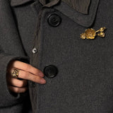 Vintage Gold Poppy Crystal Brooch - floysun