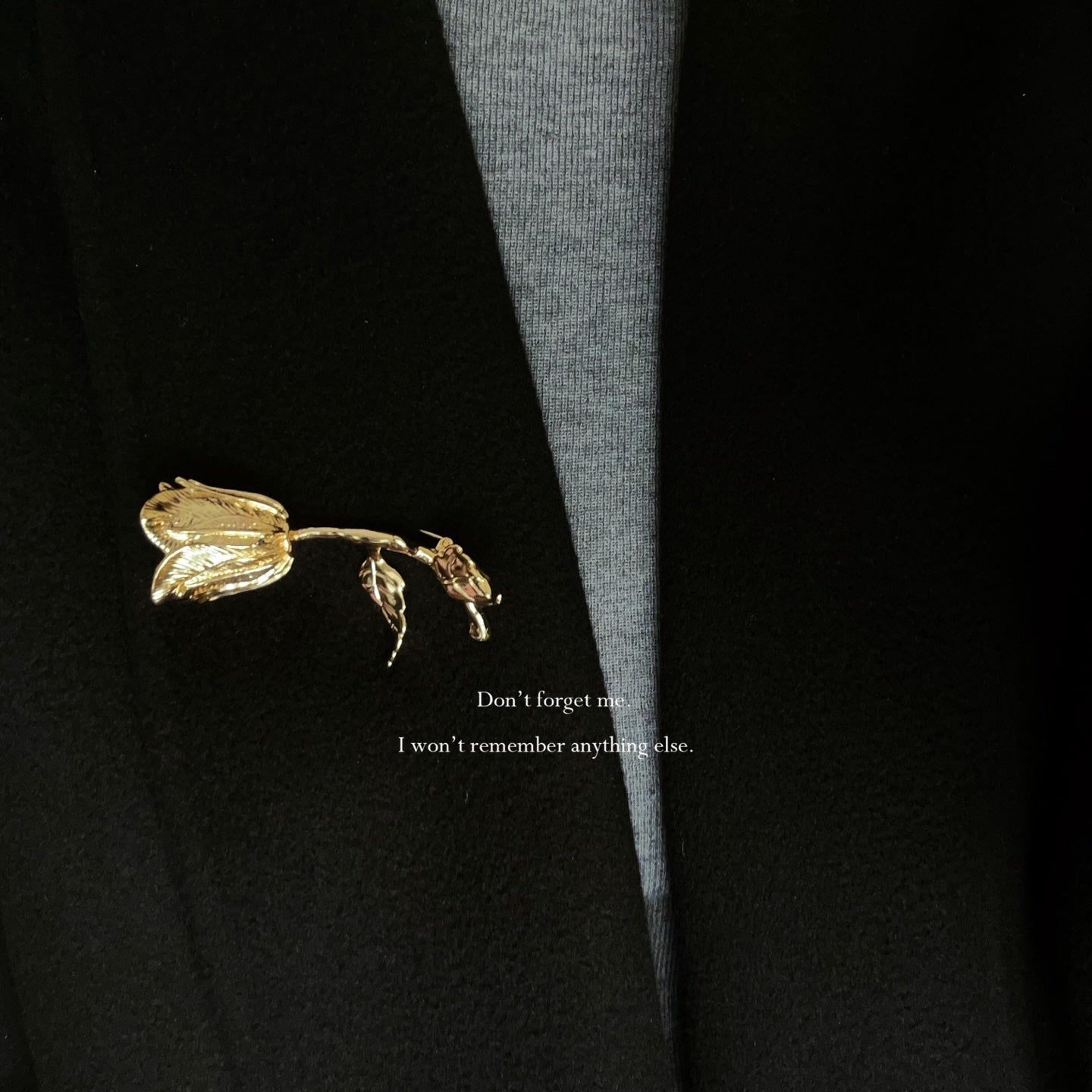Vintage Gold Rose Branch Brooch - floysun