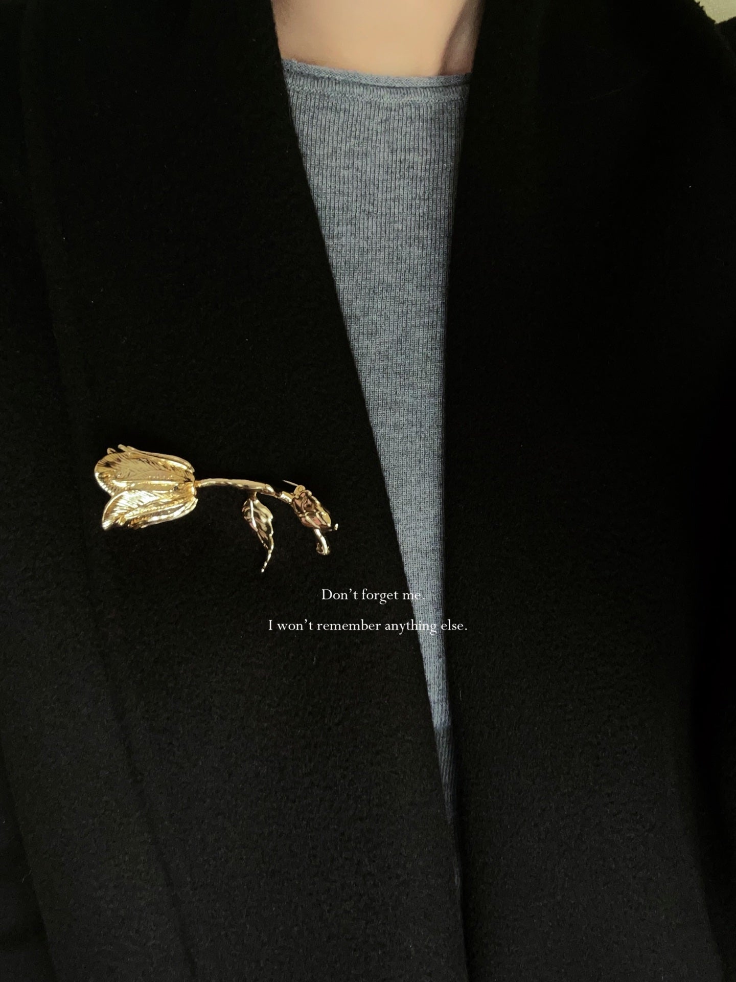 Vintage Gold Rose Branch Brooch - floysun