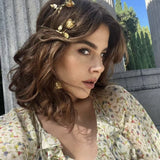 Vintage Gold Rose Branch Brooch - floysun