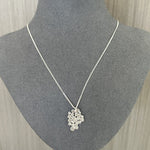Vintage Grape Cluster Sterling Silver Pendant Necklace - floysun