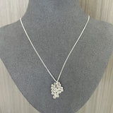 Vintage Grape Cluster Sterling Silver Pendant Necklace - floysun