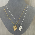 Vintage Grape Cluster Sterling Silver Pendant Necklace - floysun