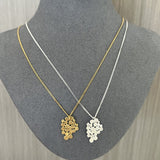 Vintage Grape Cluster Sterling Silver Pendant Necklace - floysun