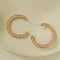 Vintage Hammered Mini Pearl Statement Hoop Earrings - floysun