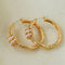 Vintage Hammered Mini Pearl Statement Hoop Earrings - floysun