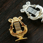 Vintage Harp Metal Brooch - floysun