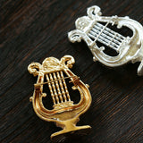 Vintage Harp Metal Brooch - floysun