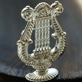 Vintage Harp Metal Brooch - floysun