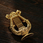 Vintage Harp Metal Brooch - floysun