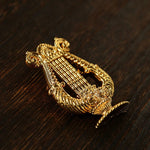 Vintage Harp Metal Brooch - floysun
