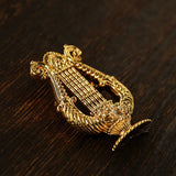 Vintage Harp Metal Brooch - floysun