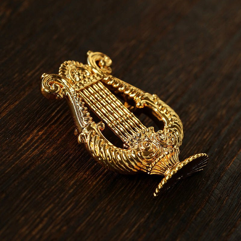 Vintage Harp Metal Brooch - floysun