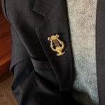 Vintage Harp Metal Brooch - floysun