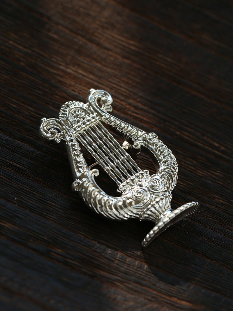 Vintage Harp Metal Brooch - floysun