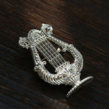 Vintage Harp Metal Brooch - floysun