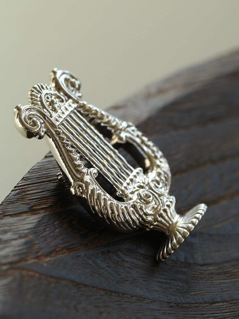 Vintage Harp Metal Brooch - floysun