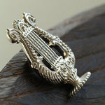 Vintage Harp Metal Brooch - floysun