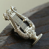 Vintage Harp Metal Brooch - floysun