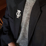 Vintage Harp Metal Brooch - floysun