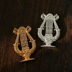 Vintage Harp Metal Brooch - floysun