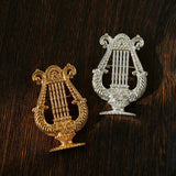 Vintage Harp Metal Brooch - floysun