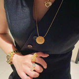 Vintage Heavy Craft Cactus Ball High Carbon Diamond Pendant Necklace - floysun