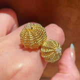 Vintage Heavy Filigree Dual Cactus Ball Statement Ring - floysun