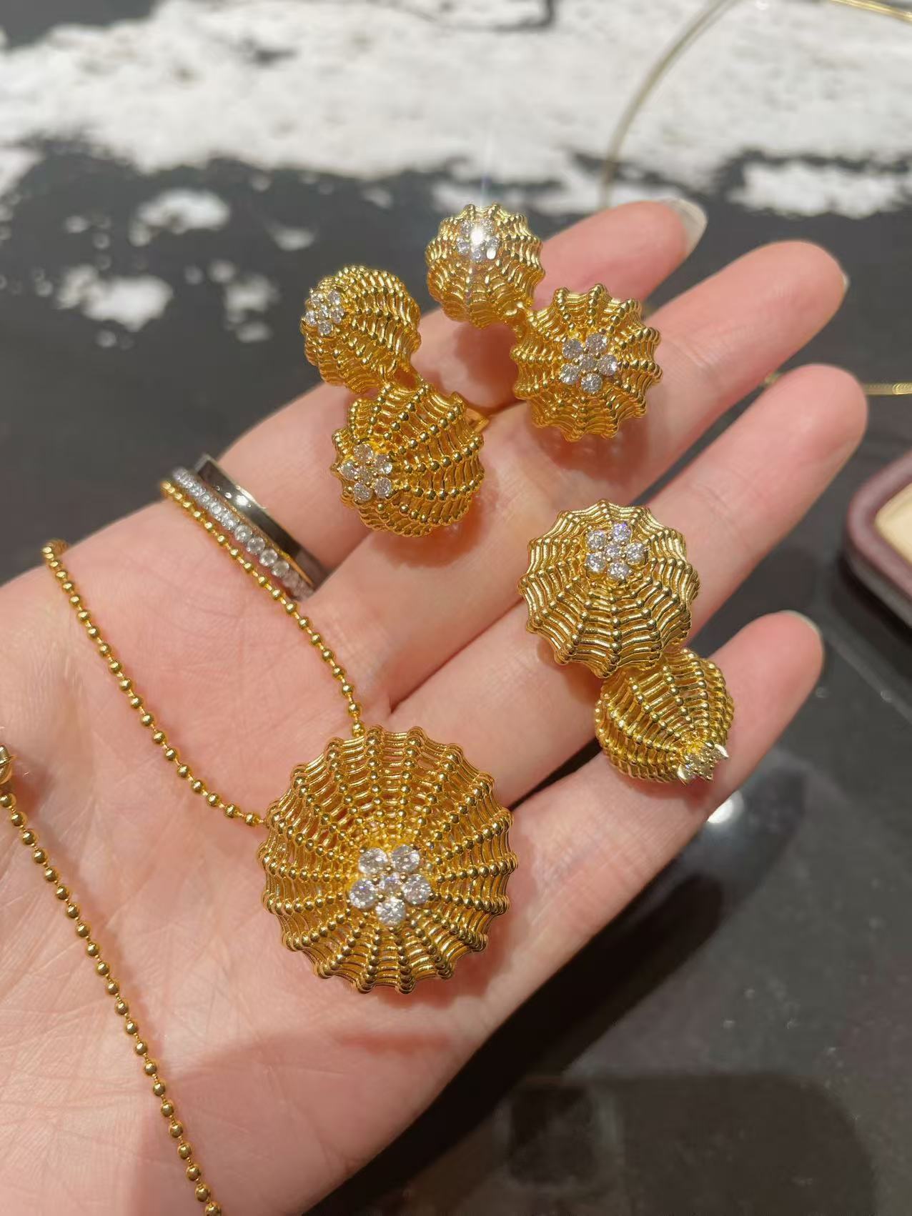 Vintage Heavy Filigree Dual Cactus Ball Statement Ring - floysun