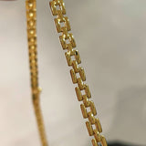 Vintage Heritage Tank Chain Necklace Ruby Sugar - Loaf Cabochon Station - floysun