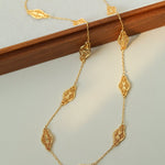 Vintage Hollow Carved Pendant Necklace | Unique Artisan Design - floysun