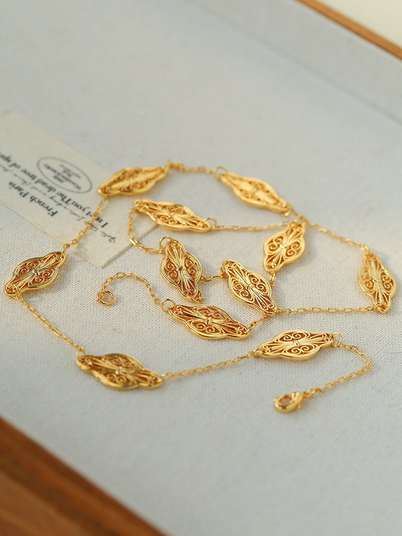 Vintage Hollow Carved Pendant Necklace | Unique Artisan Design - floysun