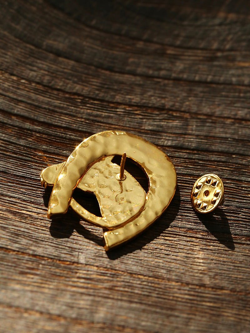 Vintage Horse Head & Horseshoe Brooch - floysun
