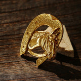 Vintage Horse Head & Horseshoe Brooch - floysun
