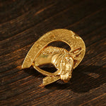 Vintage Horse Head & Horseshoe Brooch - floysun