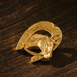 Vintage Horse Head & Horseshoe Brooch - floysun