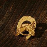 Vintage Horse Head & Horseshoe Brooch - floysun
