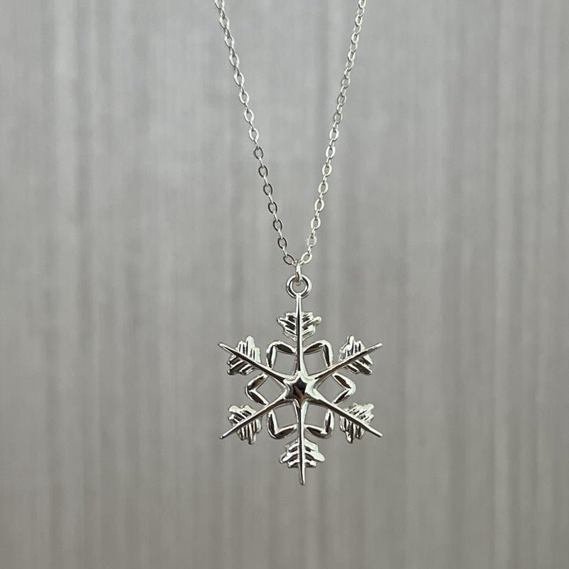 Vintage - Inspired 925 Sterling Silver Snowflake Necklace - floysun